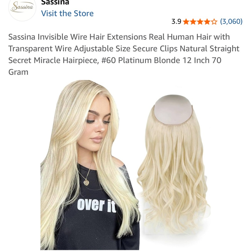 BRAND NEW ☀️ Platinum Blonde Hair Extensions (meant to be colored)